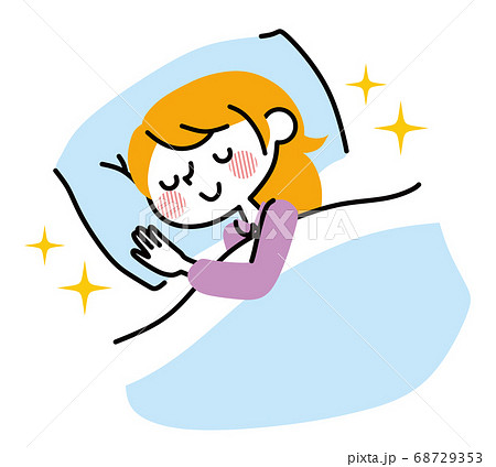 寝る 睡眠のイラスト素材集 ピクスタ