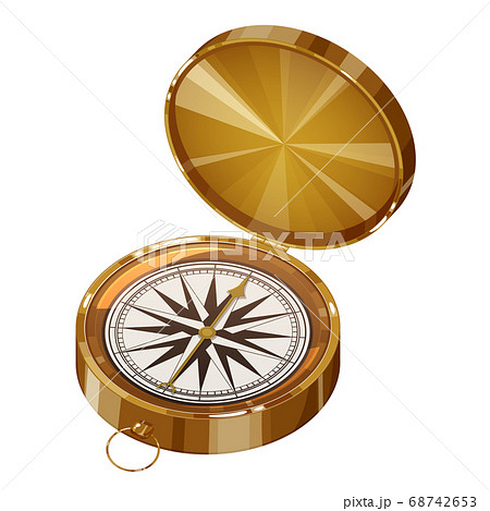 方位磁針のイラスト素材