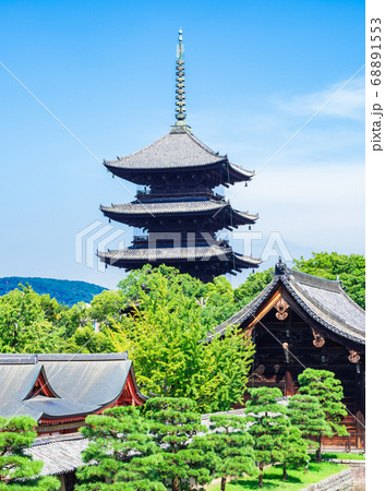 東寺 名稱 東寺廟五重塔京都照片素材 Pixta