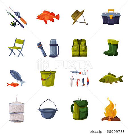 魚釣りのイラスト素材