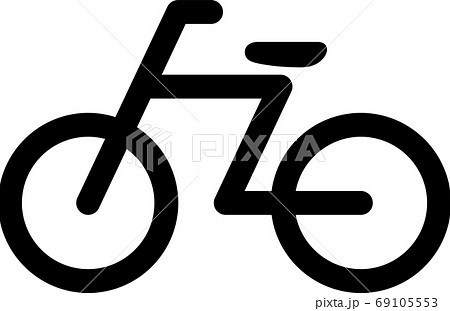 モノクロ 自転車の写真素材