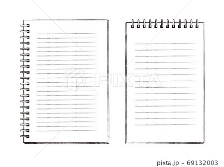 ノート ルーズリーフ 背景 イラストの写真素材