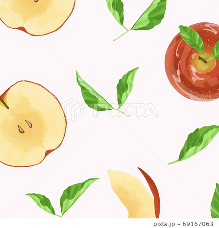 背景 パターン 壁紙 リンゴの写真素材