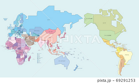 地図 マップ 南米 中南米の写真素材