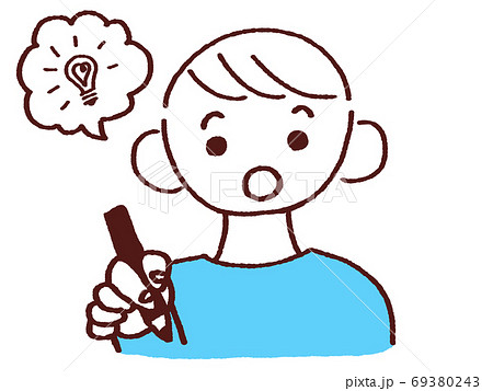 ペンを持つ人のイラスト素材