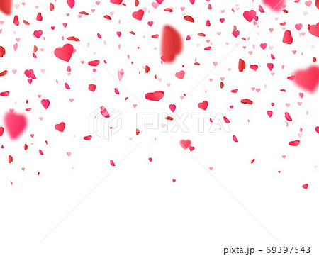 Love heart confetti. Wedding anniversary and valentines day