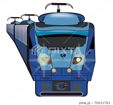 特急列車のイラスト素材