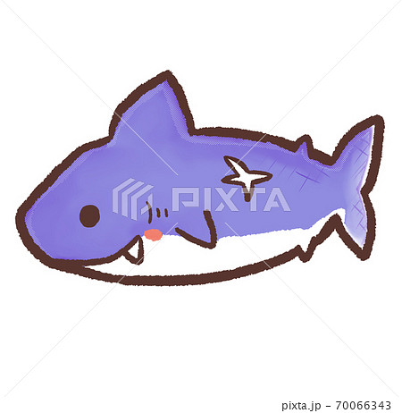 ホオジロザメのイラスト素材