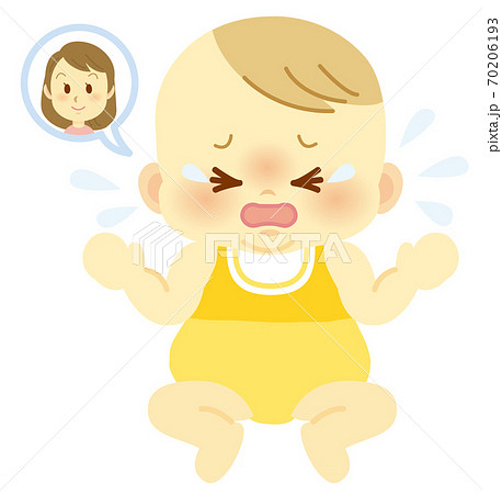 泣き顔 赤ちゃんのイラスト素材