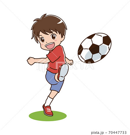 サッカー少年のイラスト素材集 ピクスタ