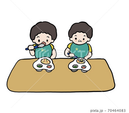 双子 男の子のイラスト素材
