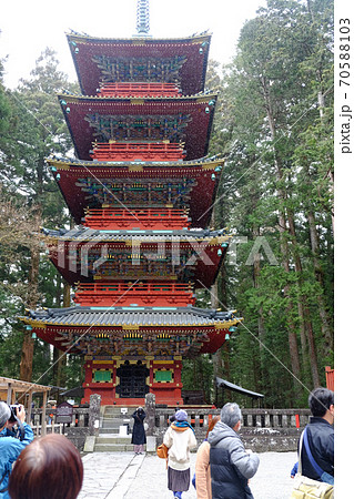 五重塔 日光 東照宮の写真素材