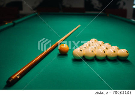 玉突き ゲームの写真素材