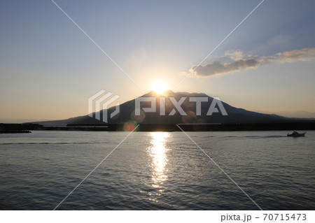 ダイヤモンド桜島の写真素材