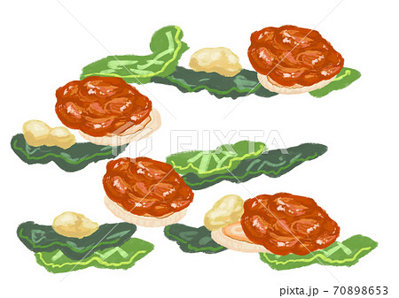 照り焼きチキンのイラスト素材