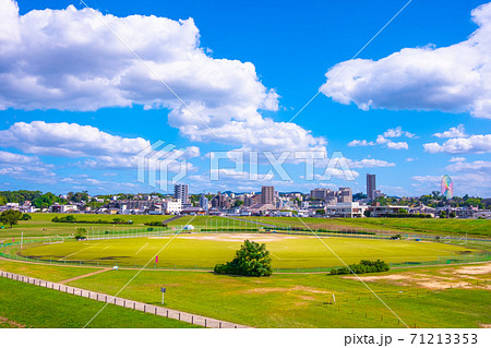 河川敷の写真素材