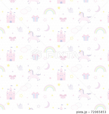 ユニコーンカラーのイラスト素材