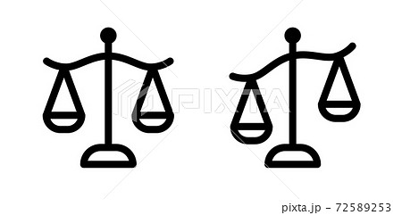 天秤秤のイラスト素材