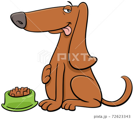 笑顔 茶色 犬 キャラクターの写真素材