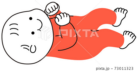 仰向け 赤ちゃんのイラスト素材