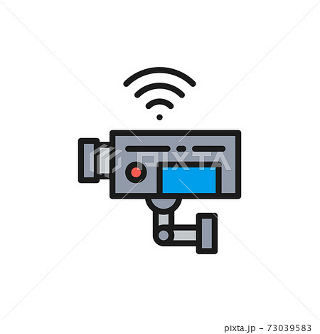 カメラ アイコン 監視カメラ 防犯カメラのイラスト素材