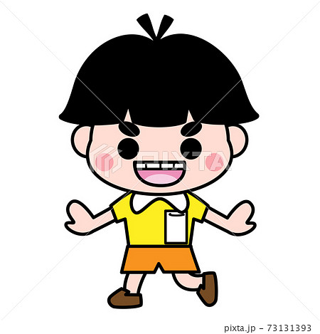 坊主 男の子 かわいいのイラスト素材