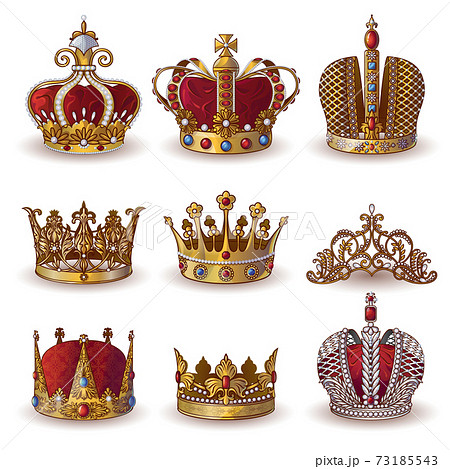 クイーン 王妃 クラウン 冠のイラスト素材
