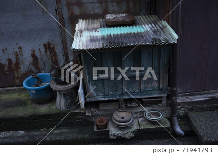 日本の古い防火槽/消防/火の用心	