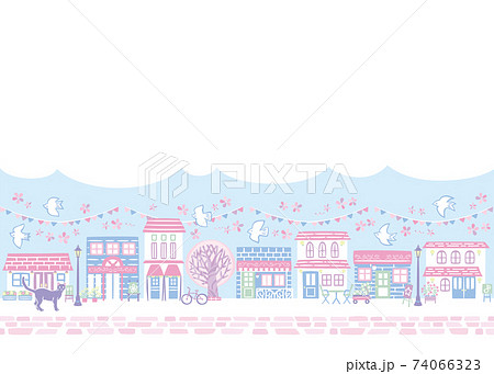 商店街のイラスト素材集 ピクスタ