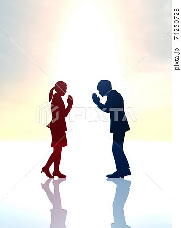 手を合わせるのイラスト素材