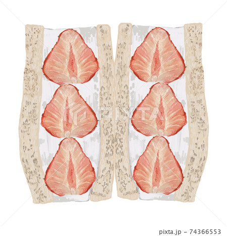 イチゴサンドのイラスト素材