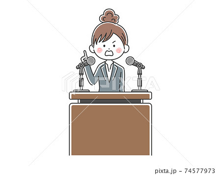 スタンドマイクのイラスト素材