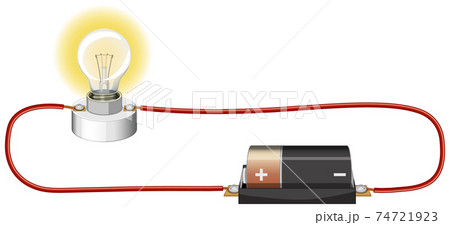 理科 電池 実験 電気のイラスト素材