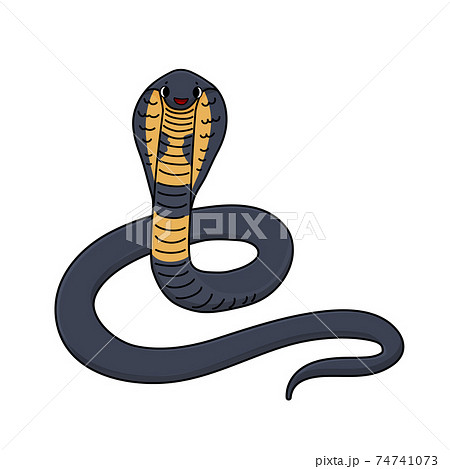 ヘビ 蛇 かじる かむのイラスト素材