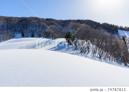 雪 背景 雪景色 一面の写真素材 - PIXTA