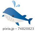おしゃれクジラのイラスト素材