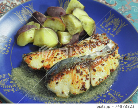 さわらのムニエルの写真素材