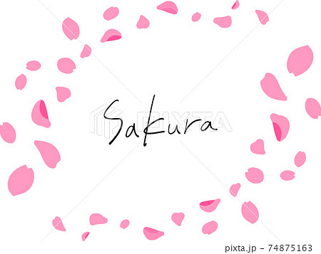 満開 桜 透過 桜吹雪のイラスト素材