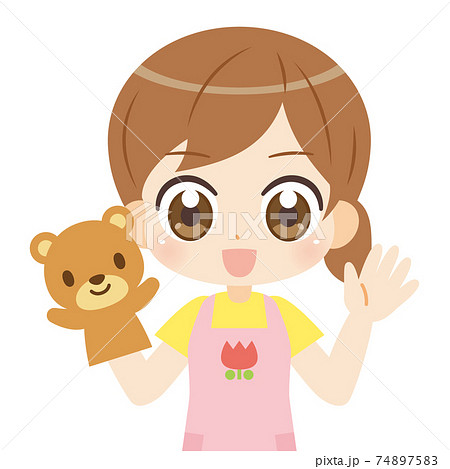 保育士のアニメ風アイコンのイラスト素材 7475