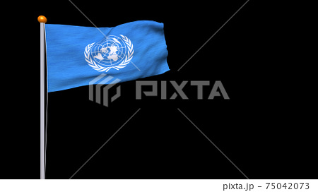 国連 国際連合 旗 Unの写真素材