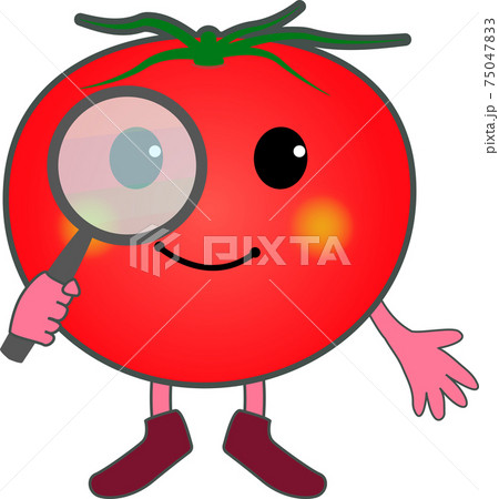トマト とまと キャラ キャラクターのイラスト素材
