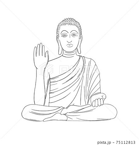 仏陀のイラスト素材