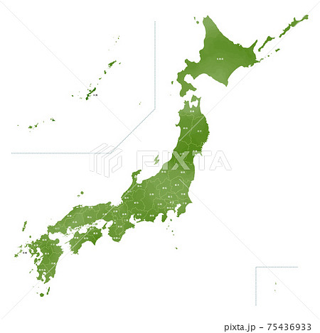 沖縄県地図の写真素材