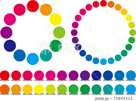 色相環 カラーチャート 色見本 カラフルの写真素材