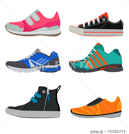 スニーカー 運動靴 靴 イラストのイラスト素材