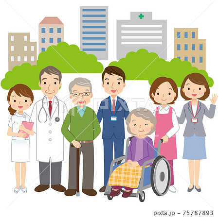 福祉施設のイラスト素材