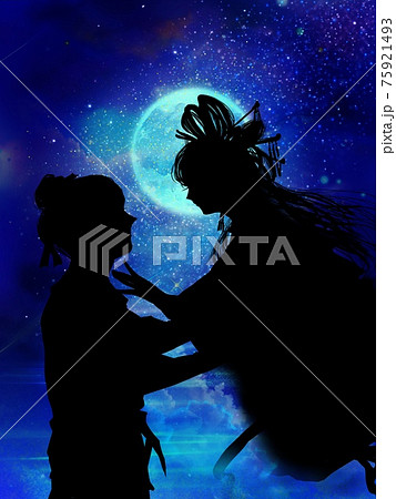 シルエット 天の川 織姫 彦星のイラスト素材 - PIXTA