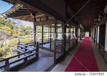廊下 古民家 屋敷 武家屋敷の写真素材