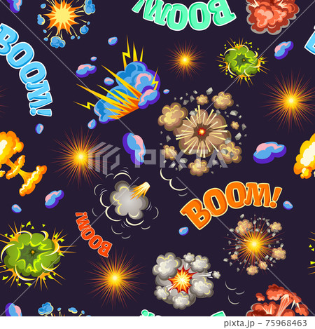エフェクト 効果 爆発 アニメの写真素材