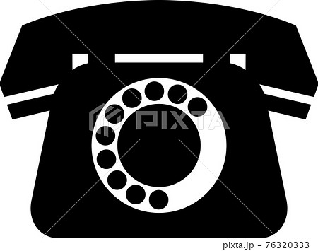 電話 固定電話 電話機 かわいいのイラスト素材